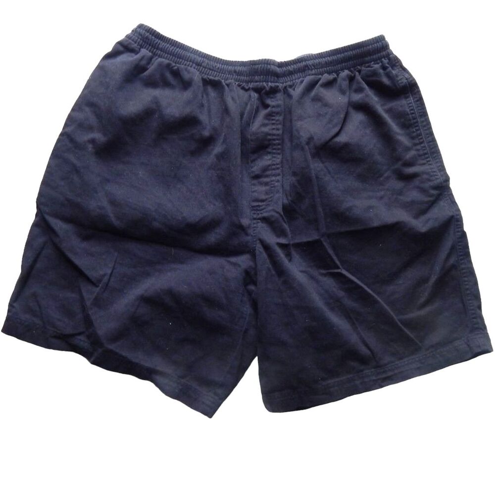 Cherokee women’s large vintage black cotton pull‑on drawstring casual shorts